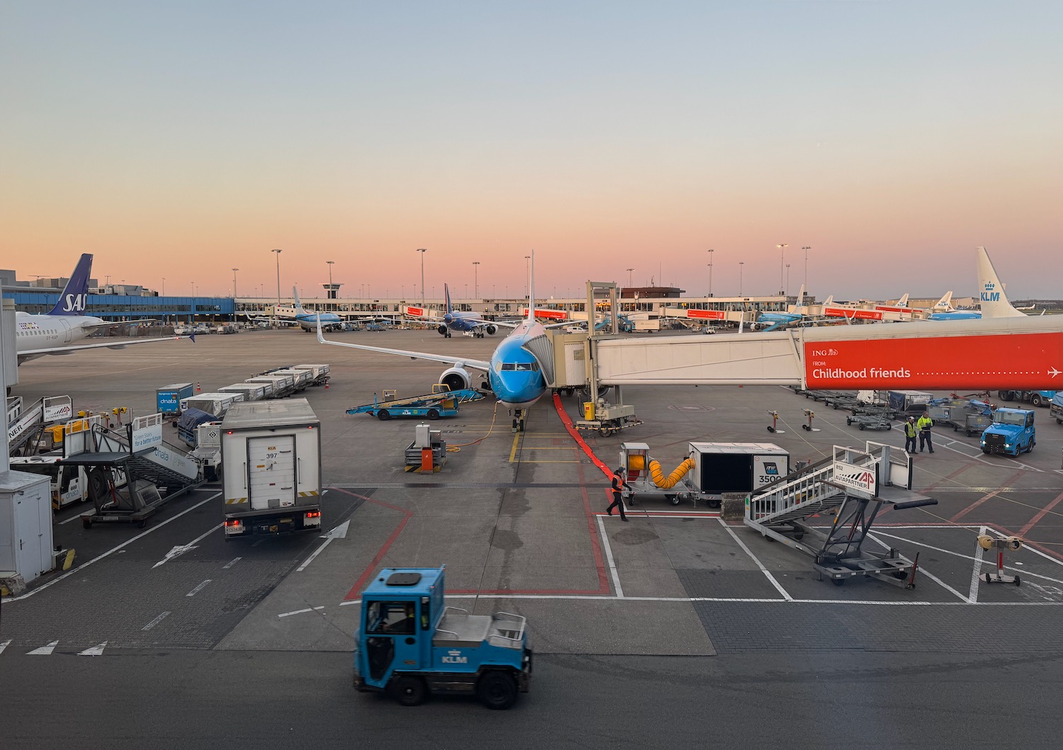an airplane at an airport
