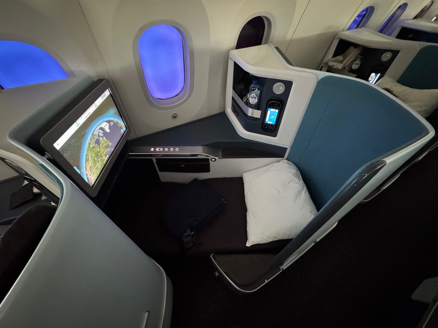 a seat in a plane