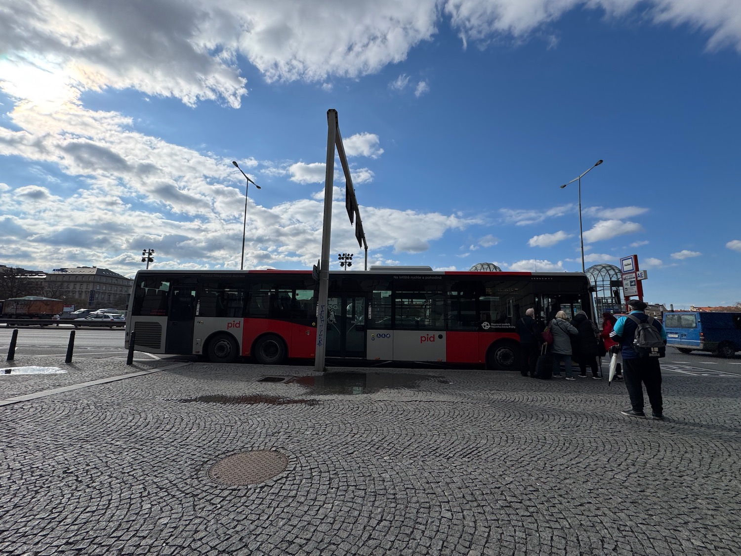 a bus parked on a street