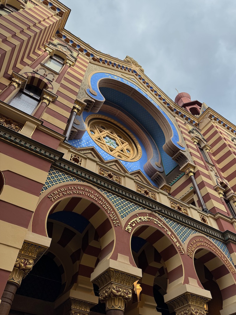 a building with a star of david