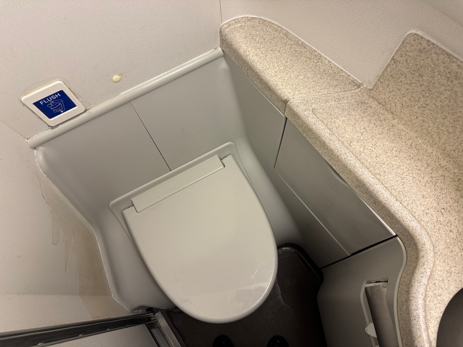 a toilet in a bathroom
