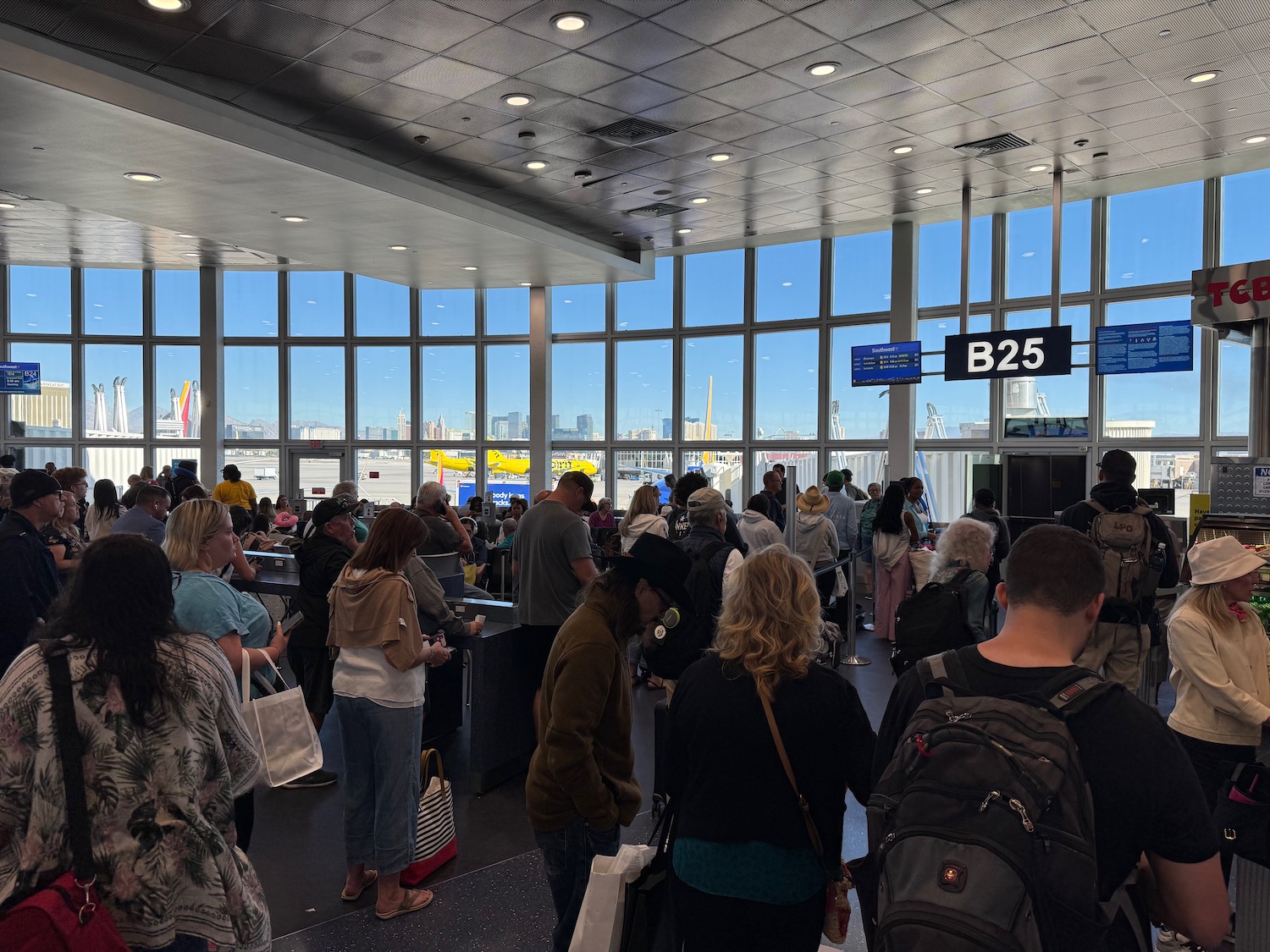 a group of people in a terminal