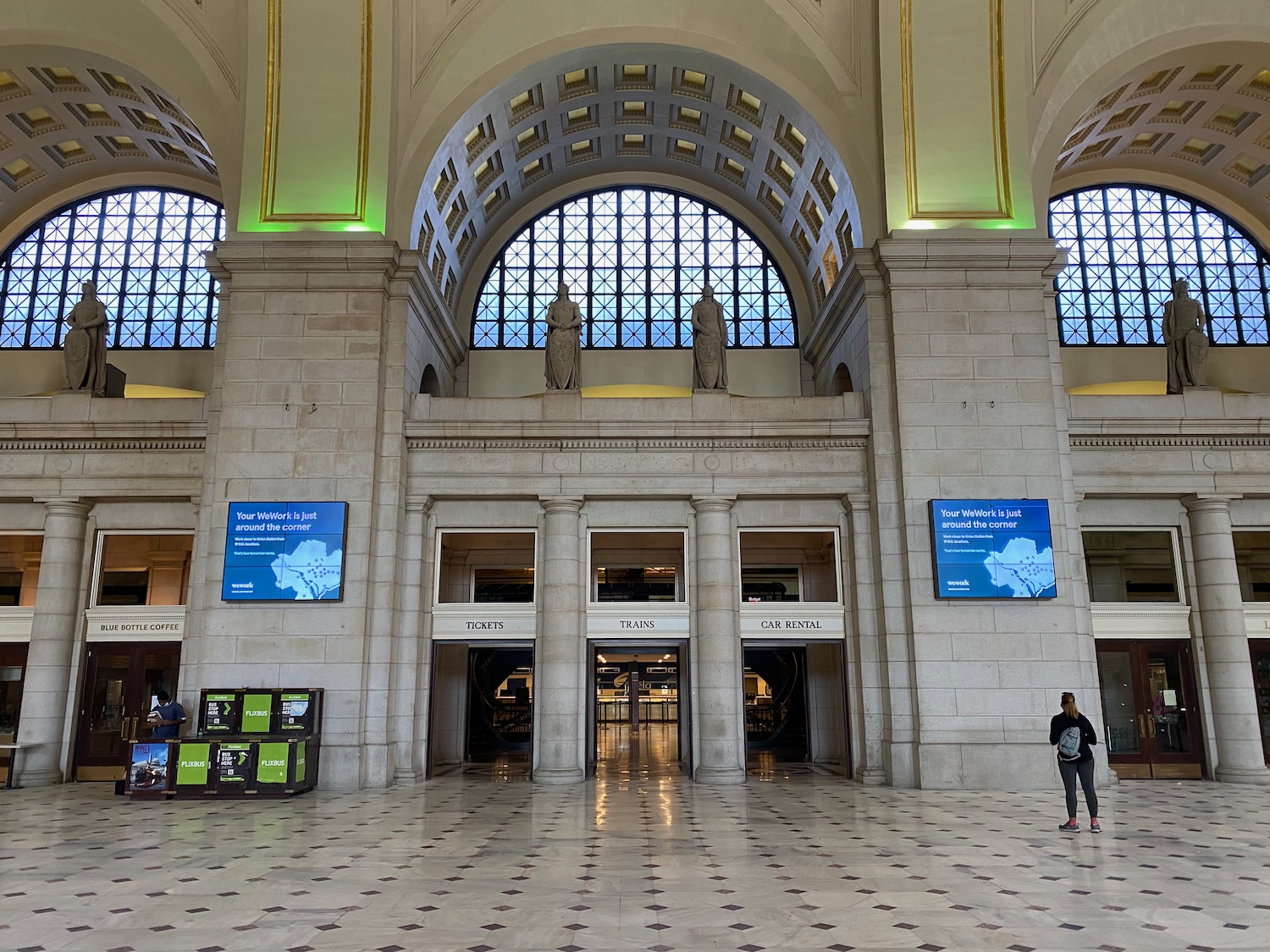 a large building with a large window