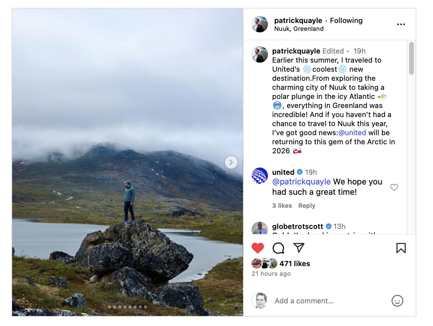 a man standing on a rock