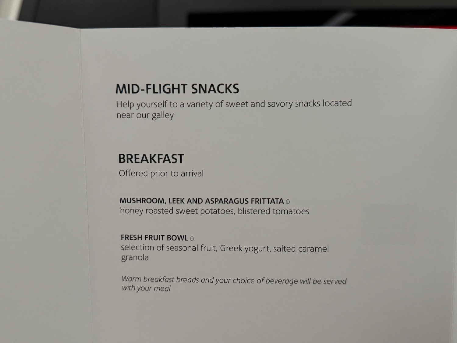 a menu of a restaurant