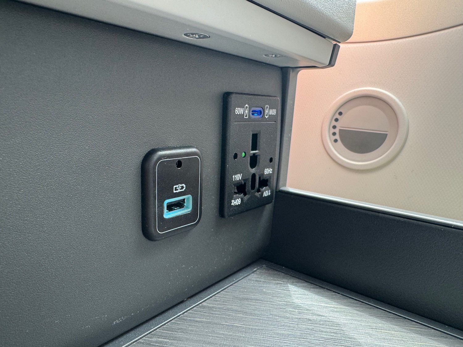 a close up of a power outlet