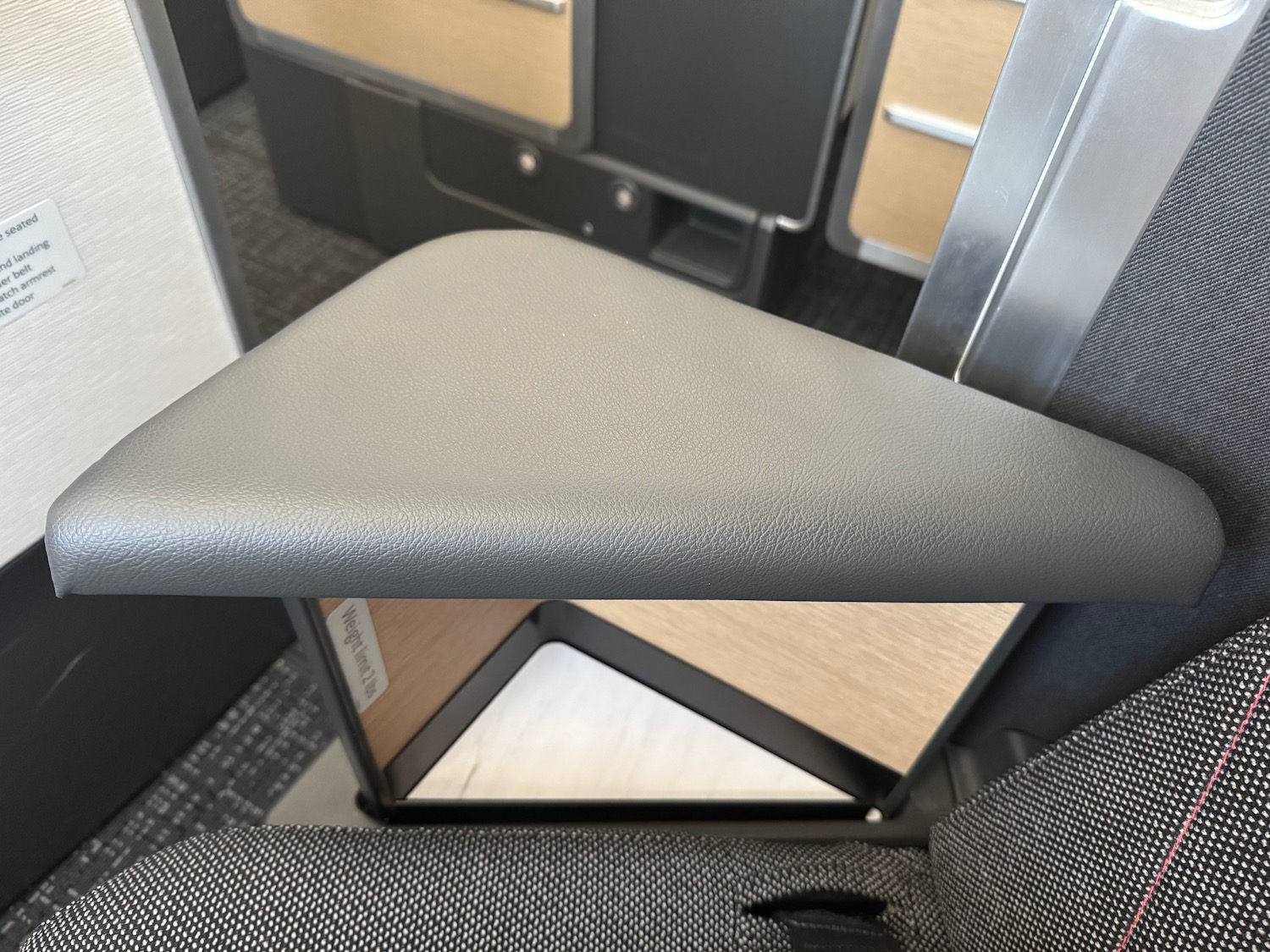 a corner of a chair