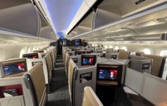 an airplane with a television set