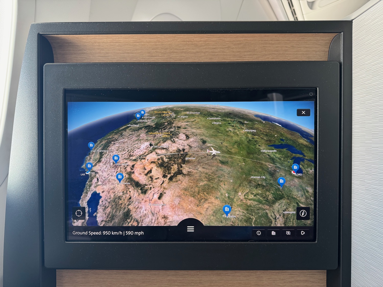 a screen with a map on it