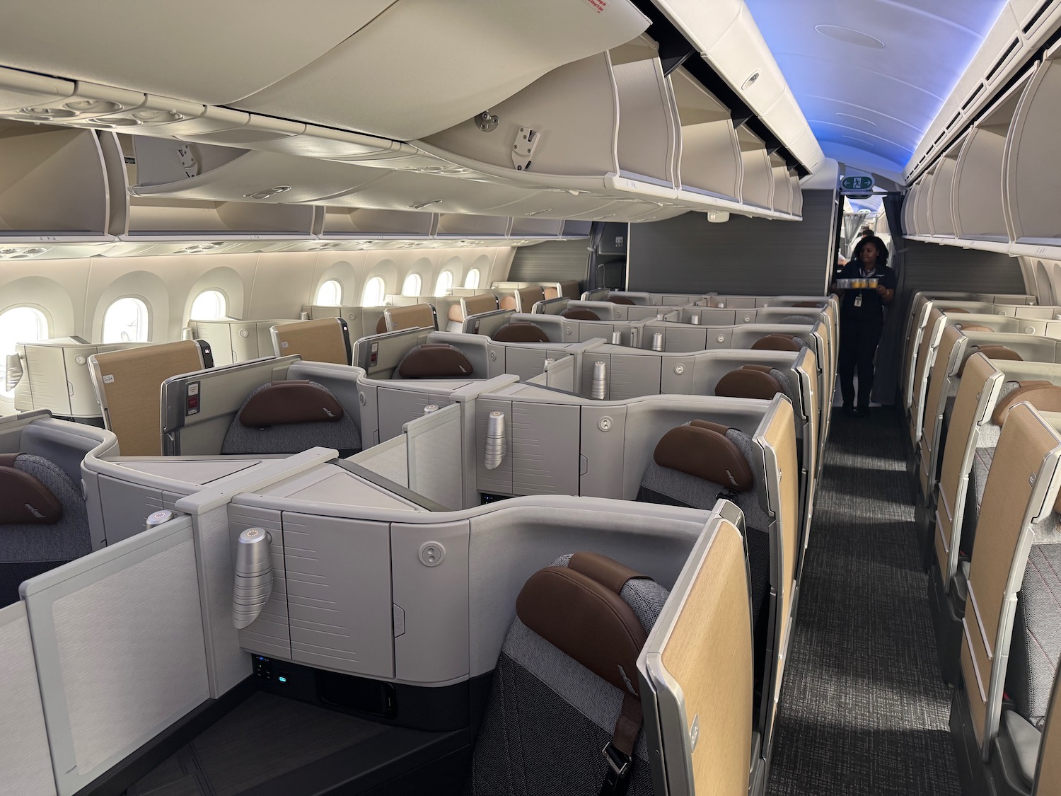 an airplane with rows of seats