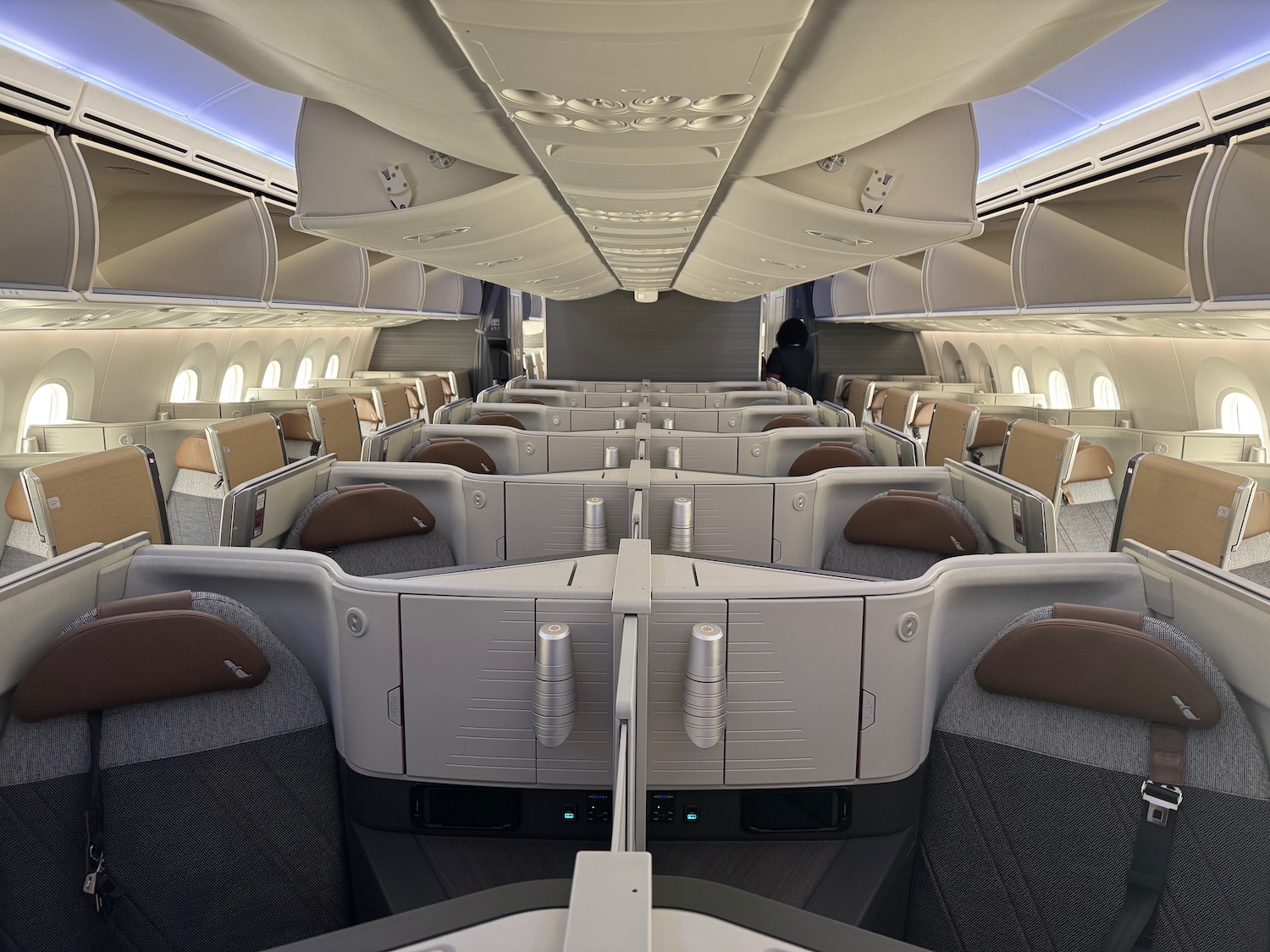 the inside of an airplane