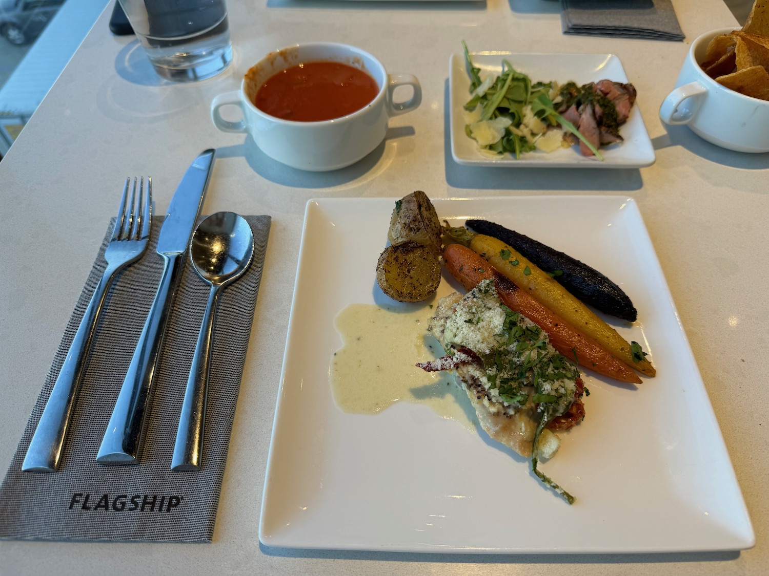 a plate of food on a table