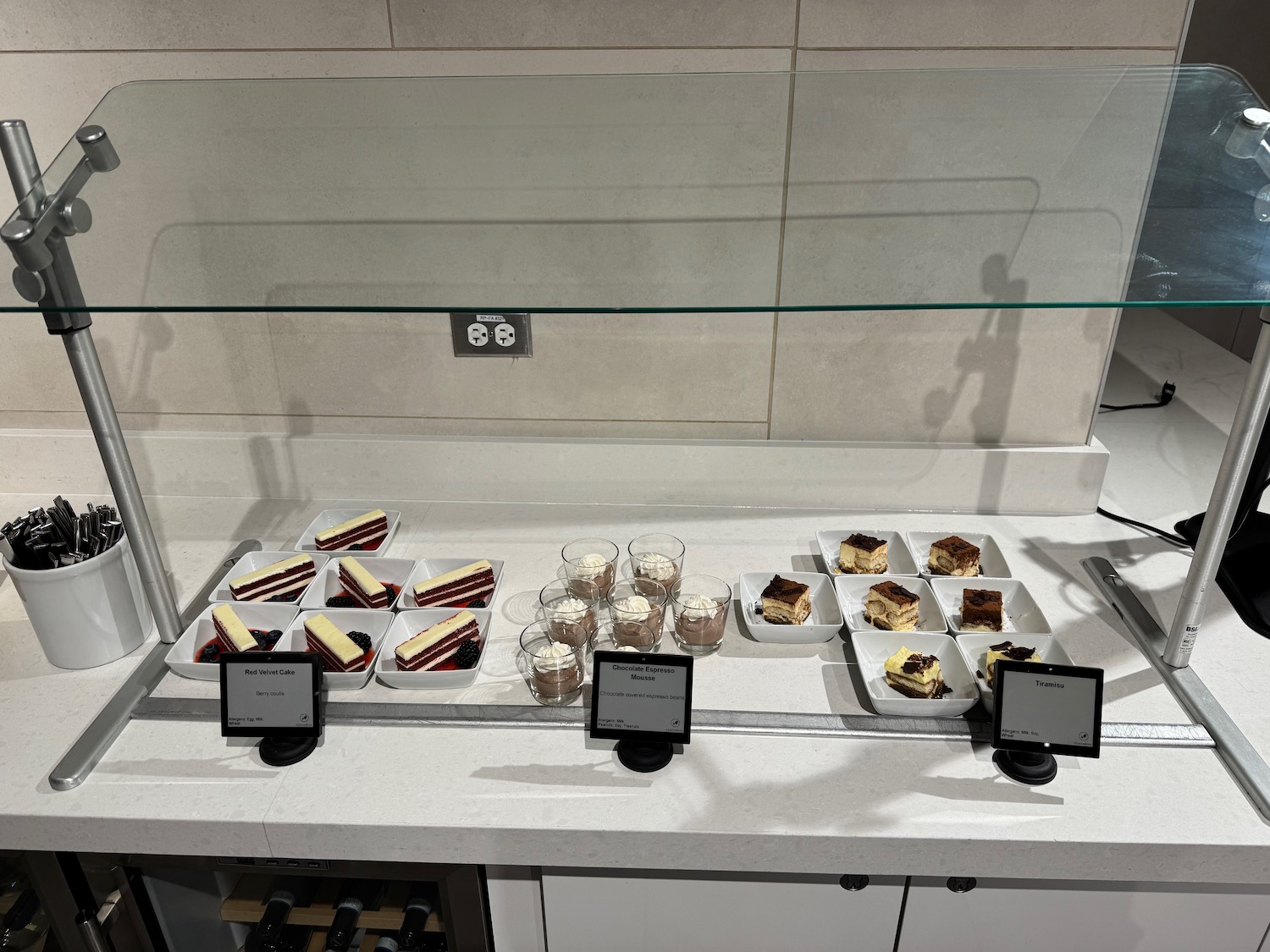 a buffet with desserts on it