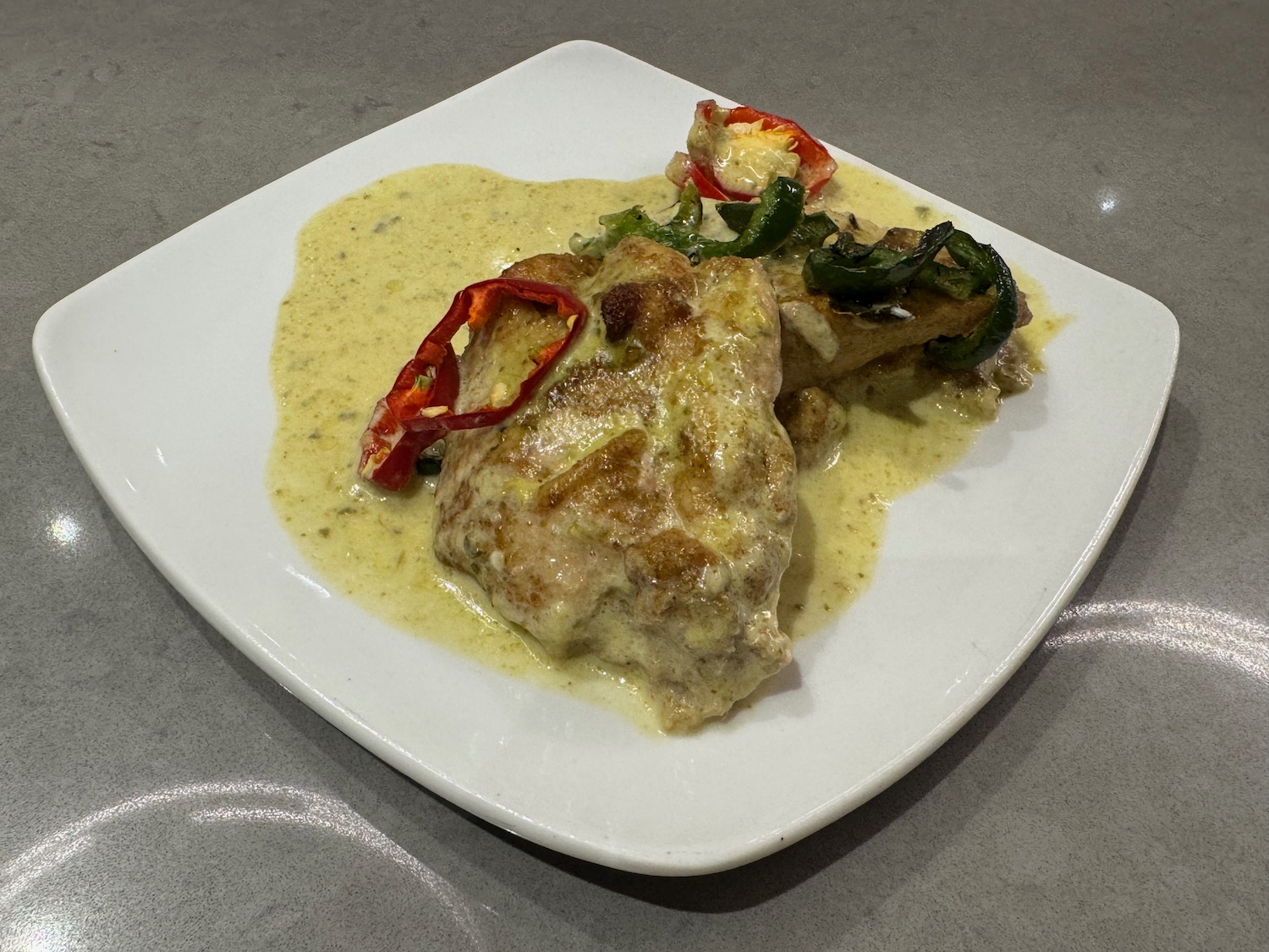 a plate of food on a table