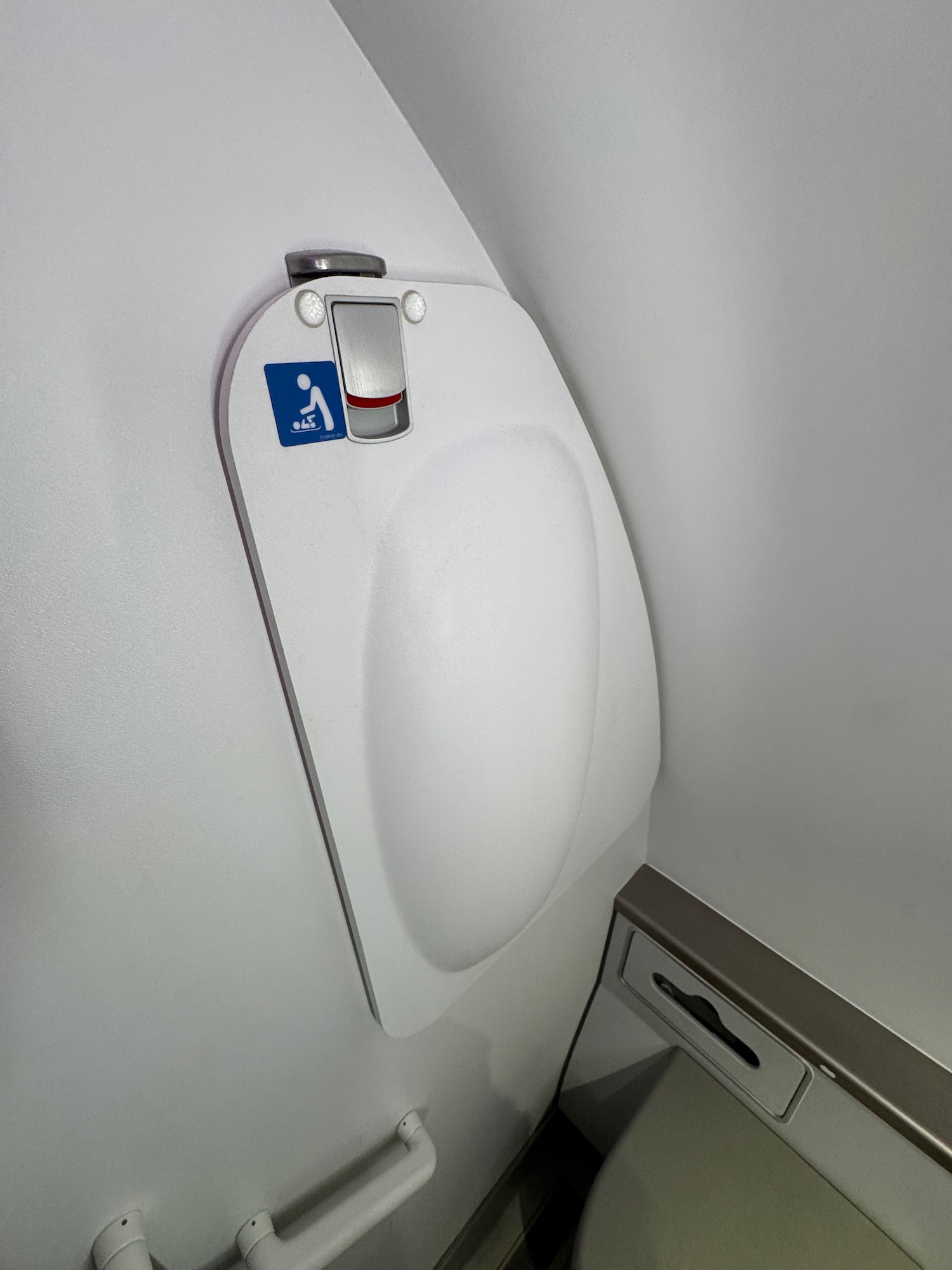 a toilet in a plane