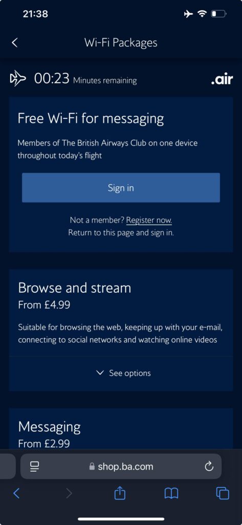 a screenshot of a blue box
