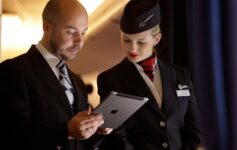British Airways Business Class hot breakfast