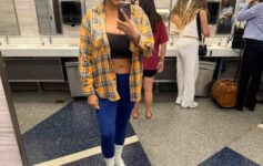 Buxom model American Airlines dress code