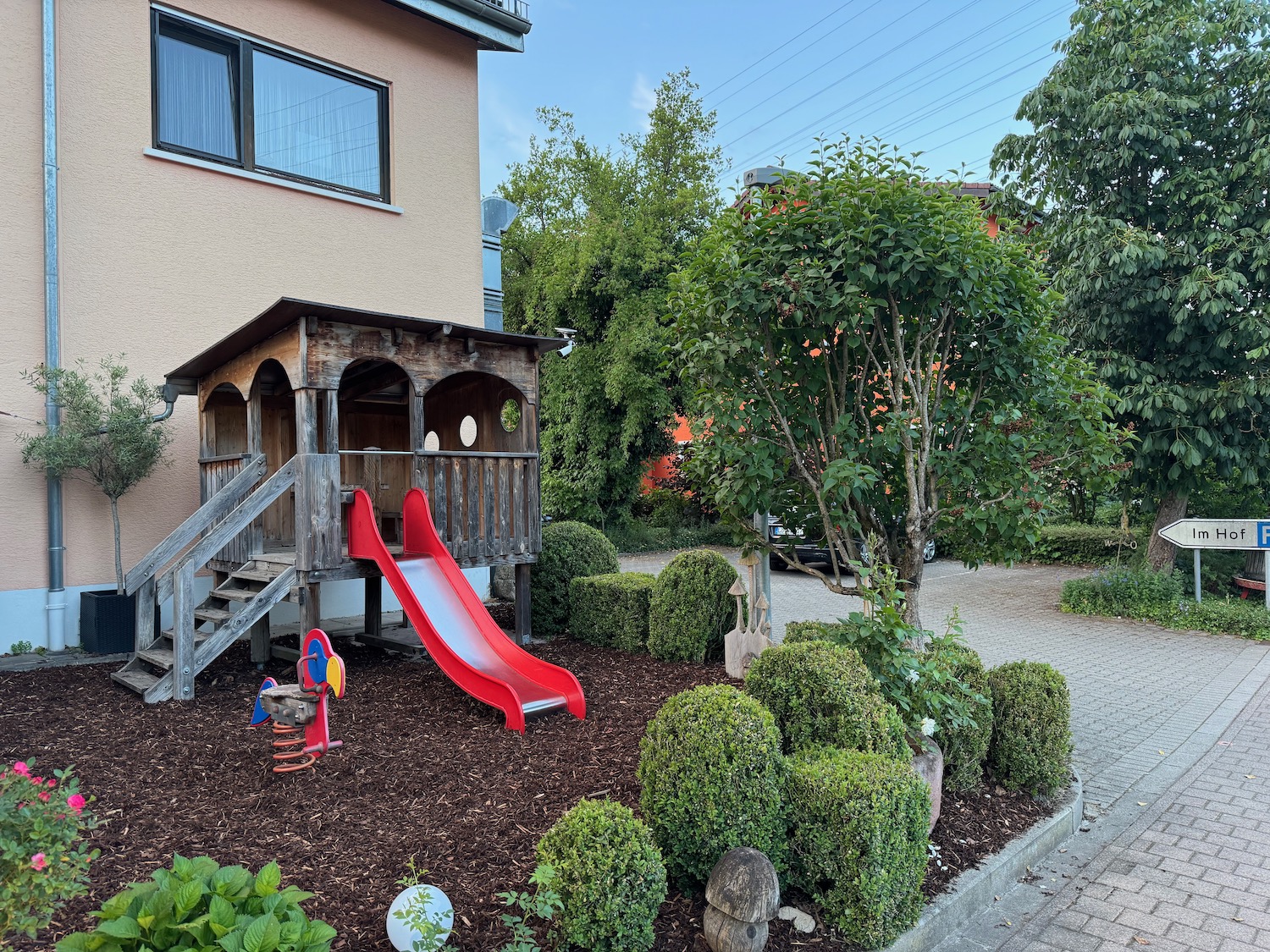 a playground in a backyard