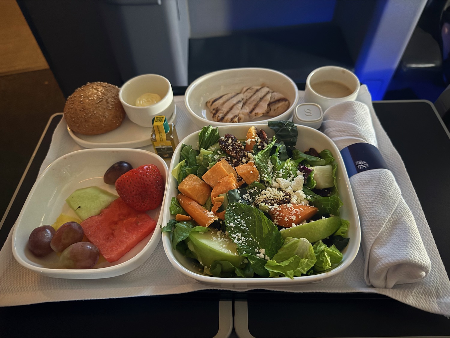 a tray of food on a table