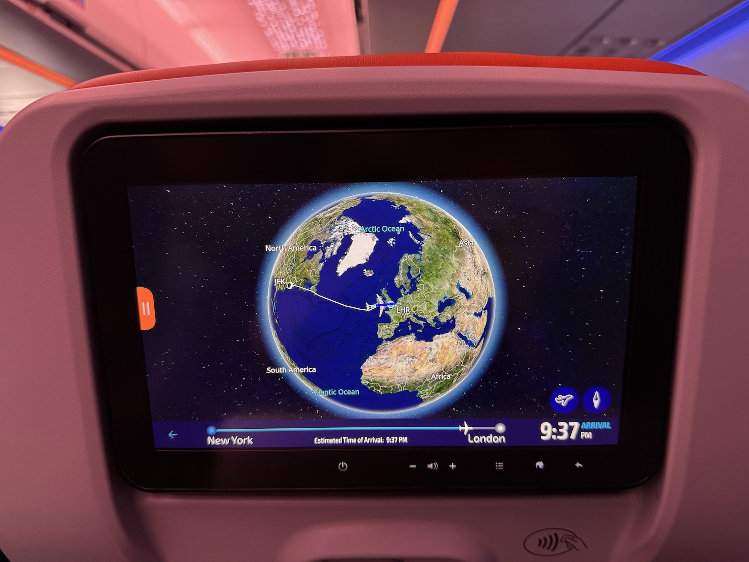 a screen on a plane