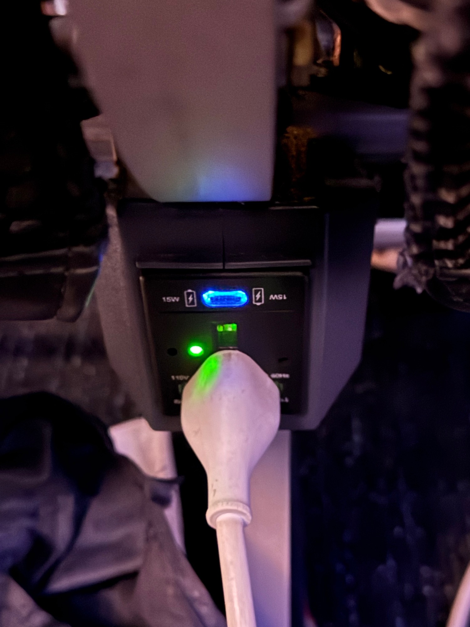 a close up of a power outlet