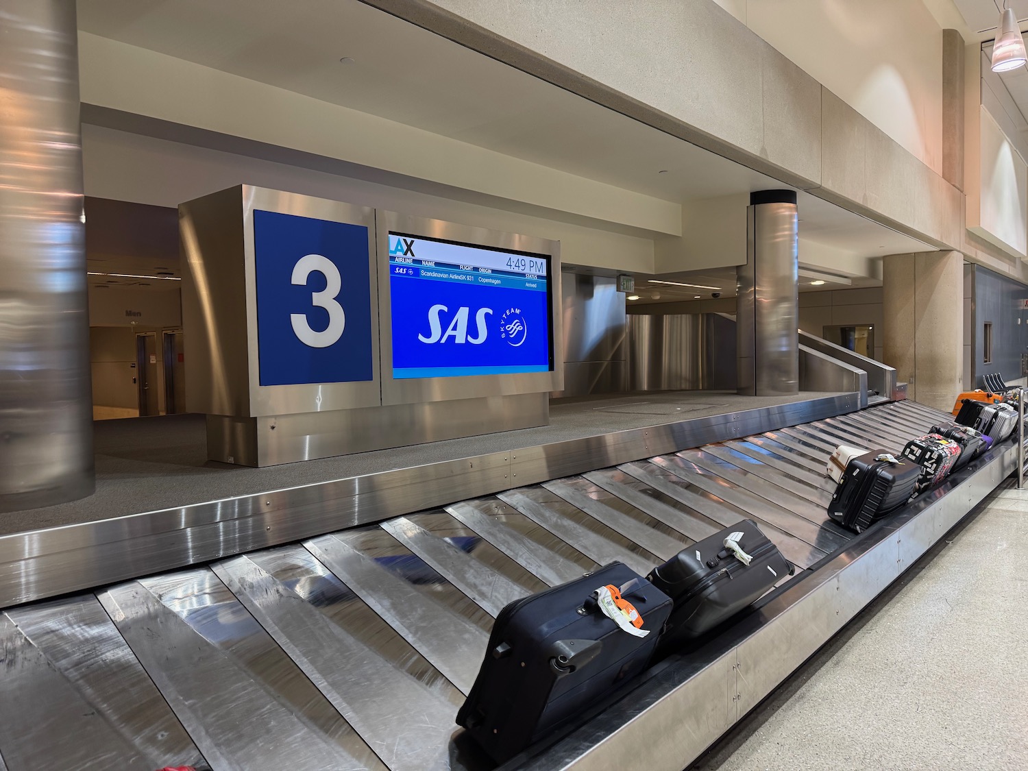 luggage on a conveyor belt