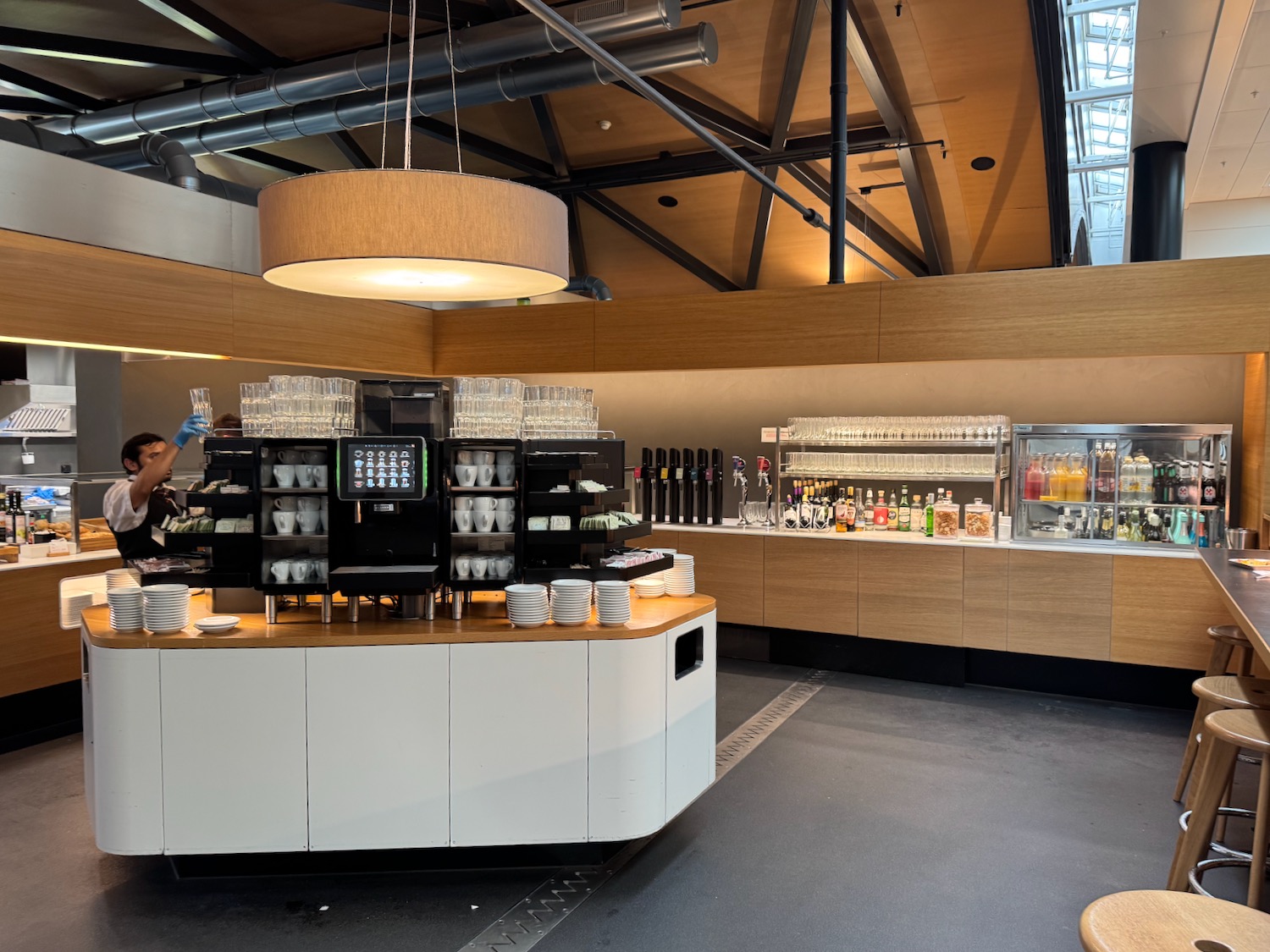 a coffee machine in a room