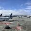 West Jet Boeing 737 at gate in San Francisco