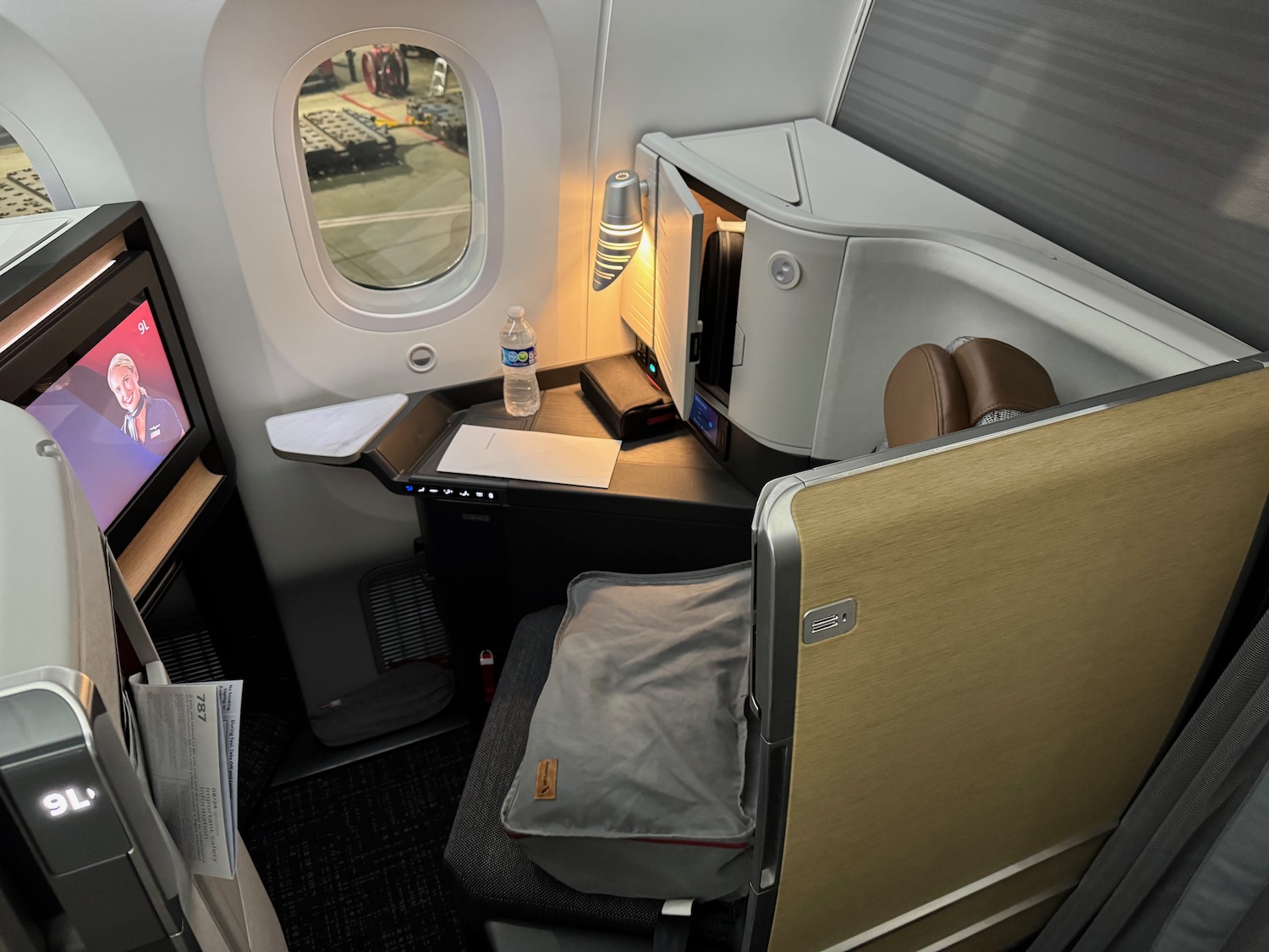 a seat in a plane