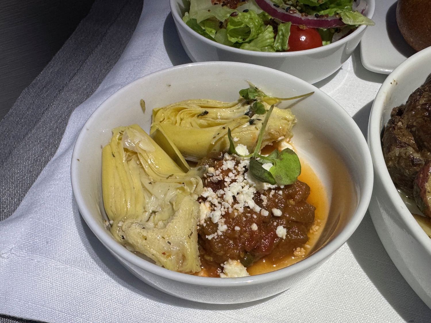 a bowl of food on a table