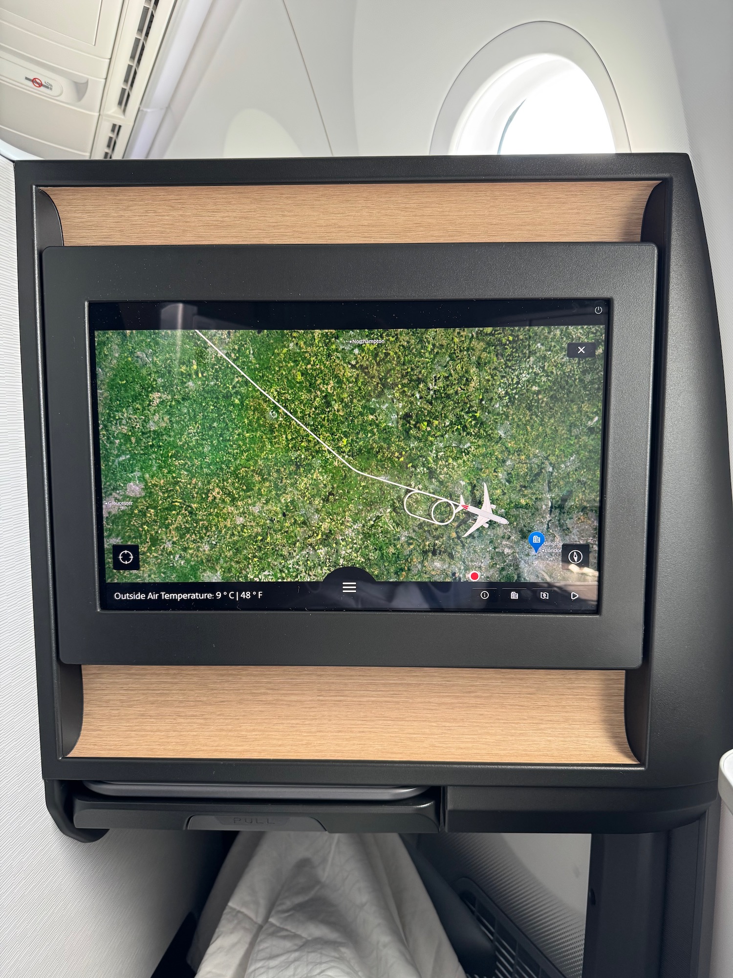 a screen on a plane