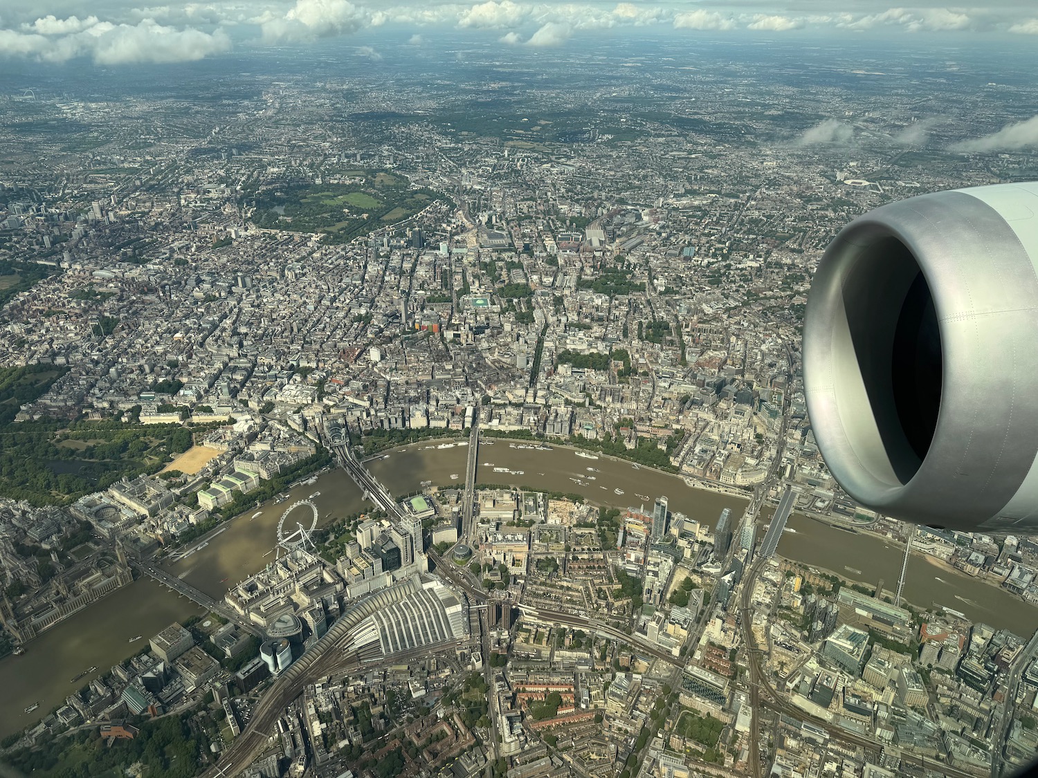 an aerial view of a city