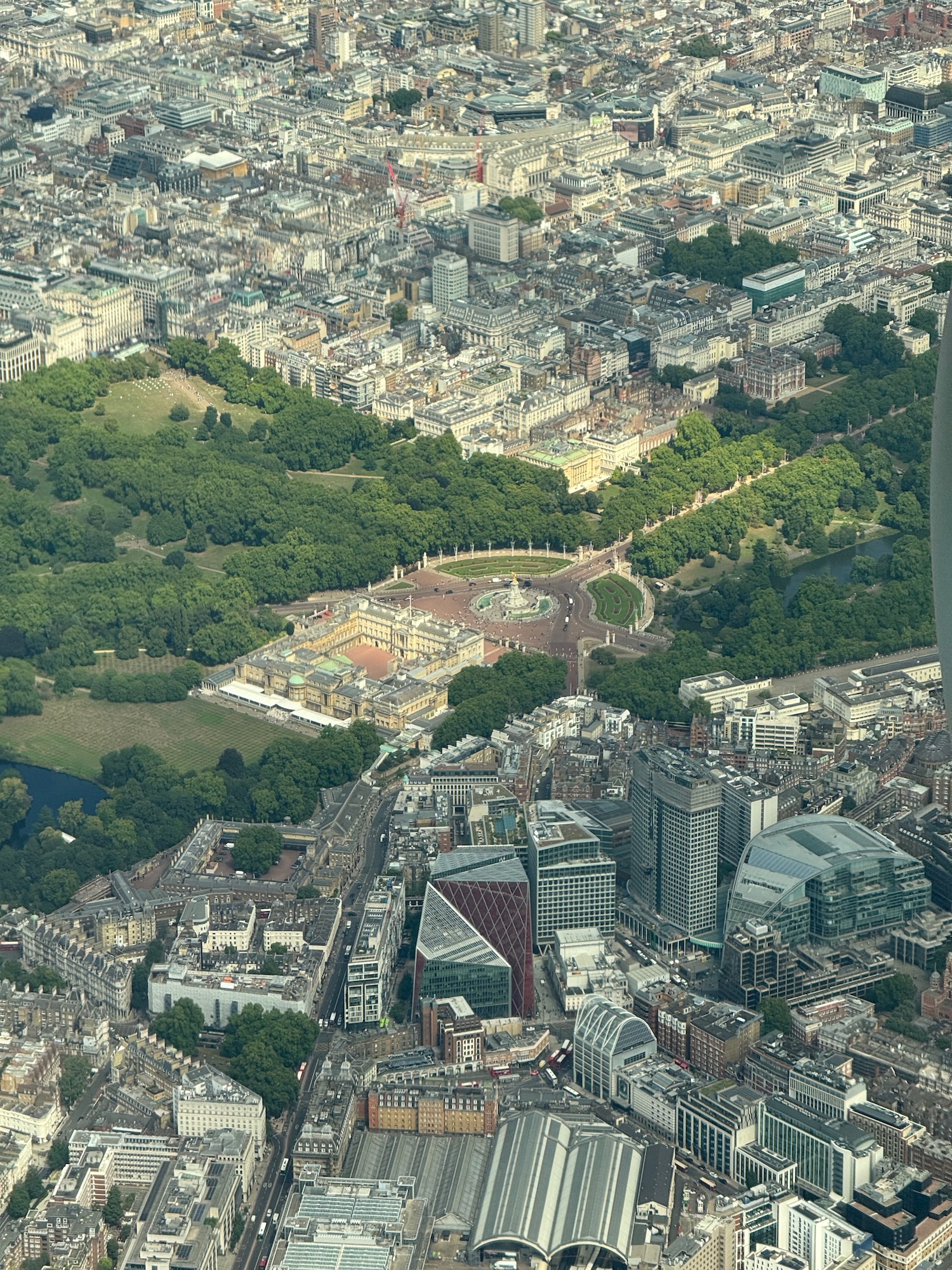 aerial view of a city from the sky