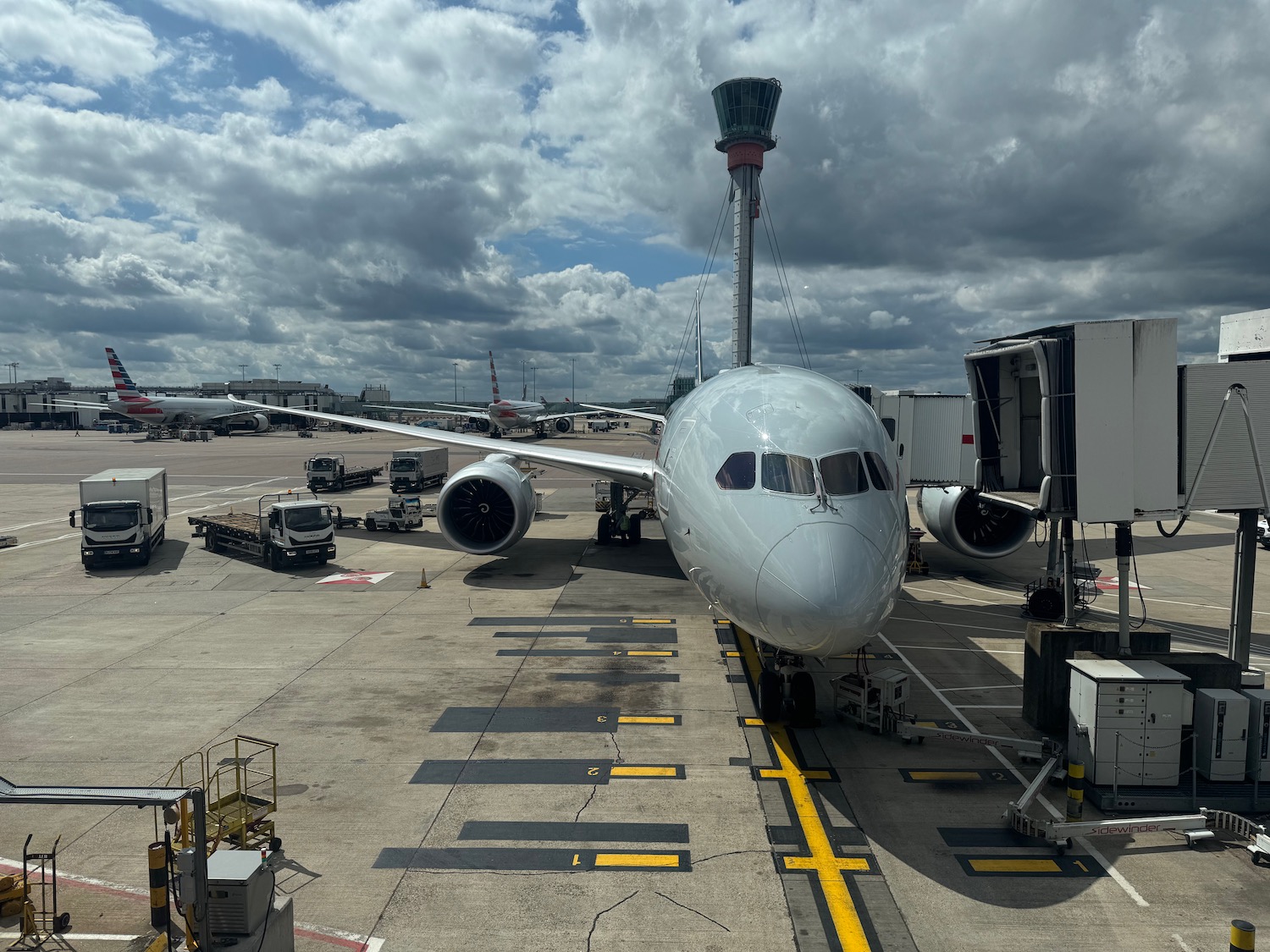 an airplane at an airport