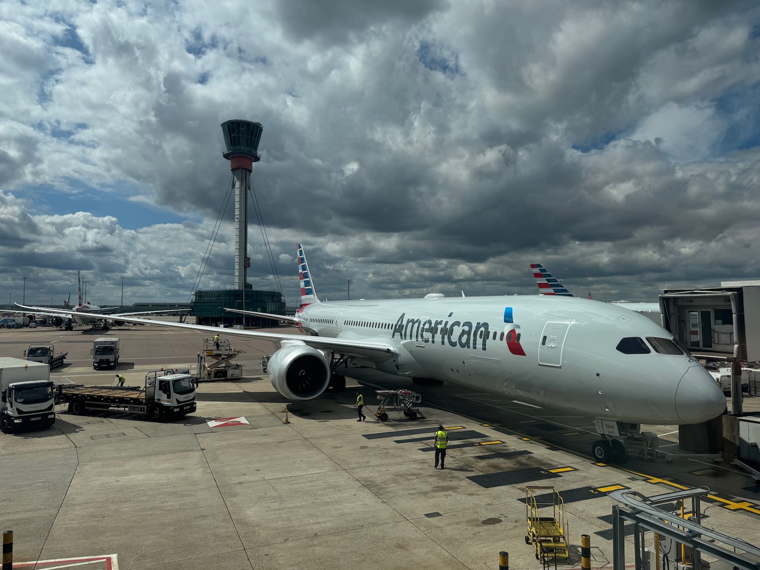 an airplane at an airport