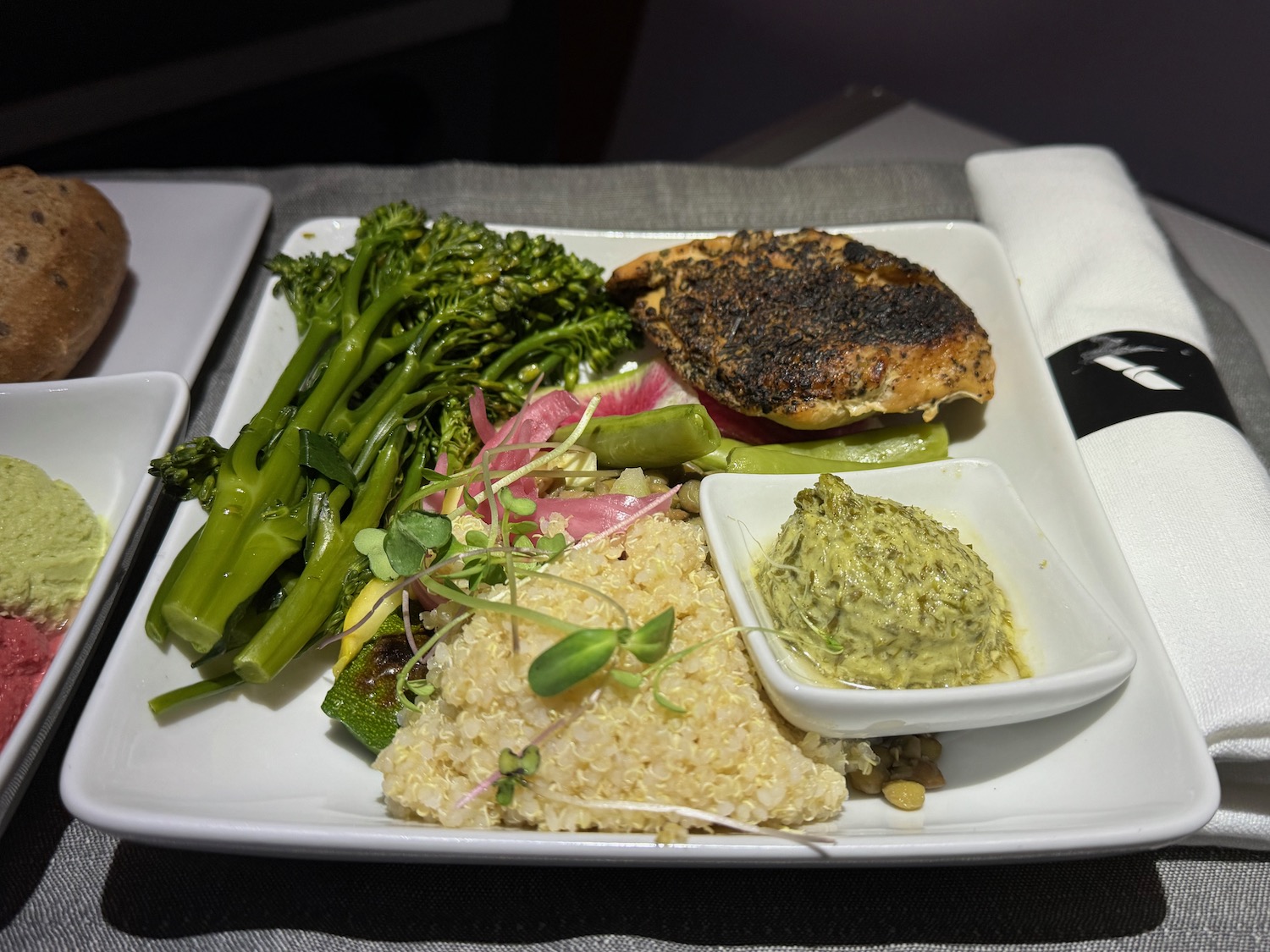a plate of food on a table
