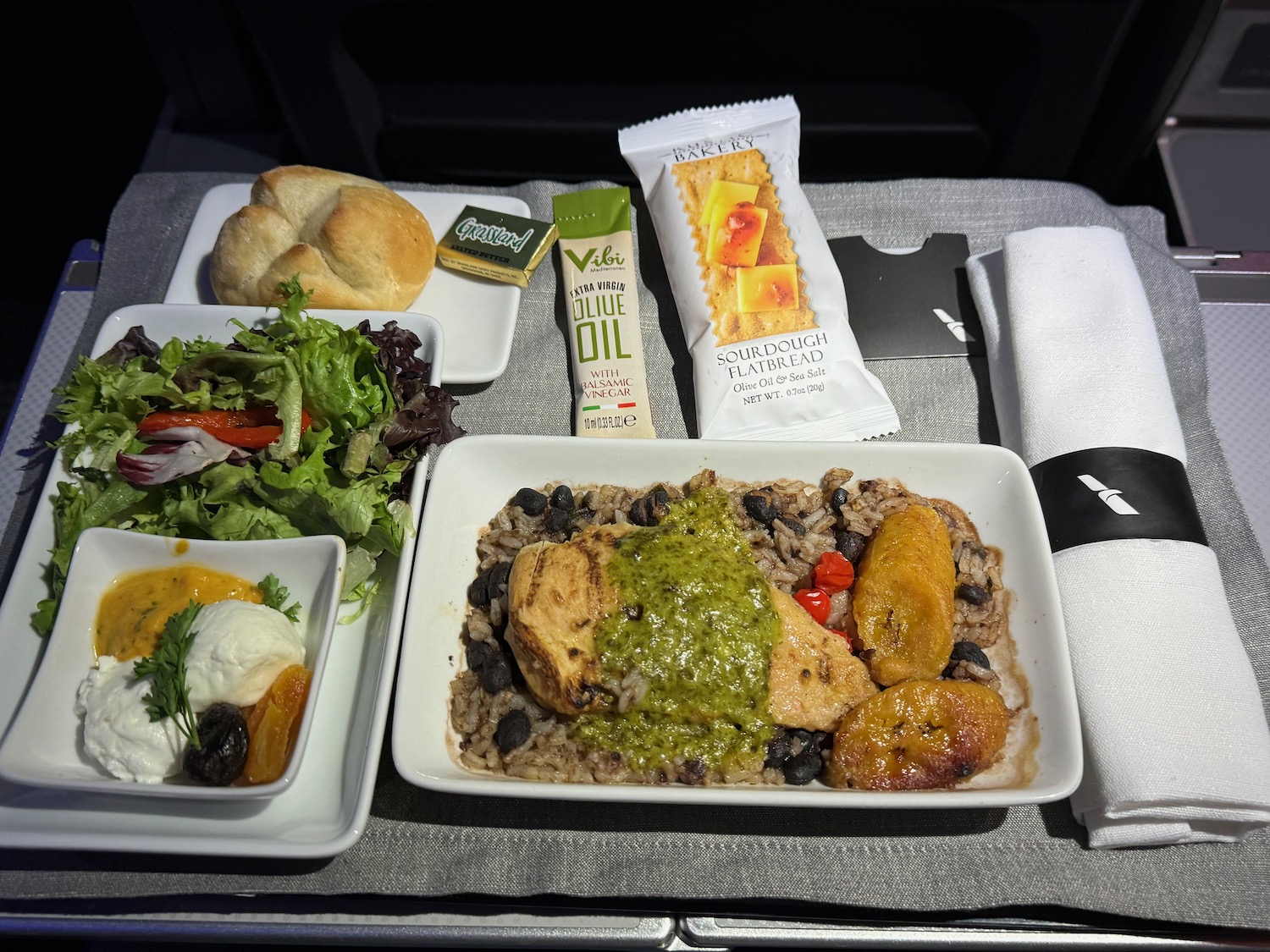 a plate of food on a table