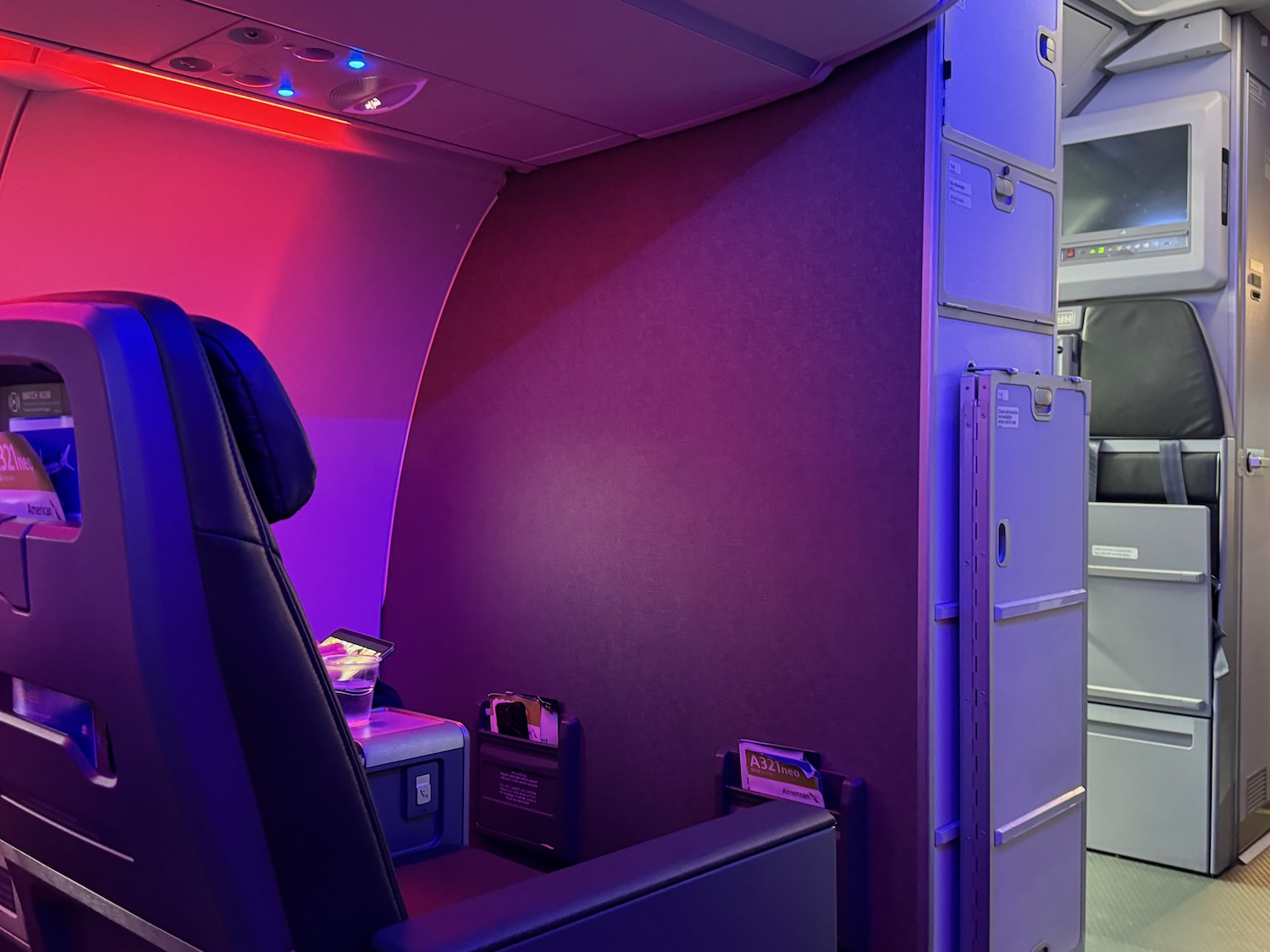 a seat in an airplane