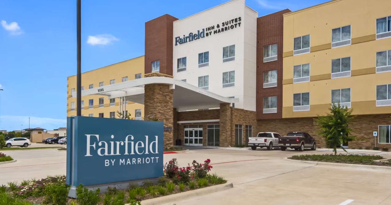 a building with a sign in front of it