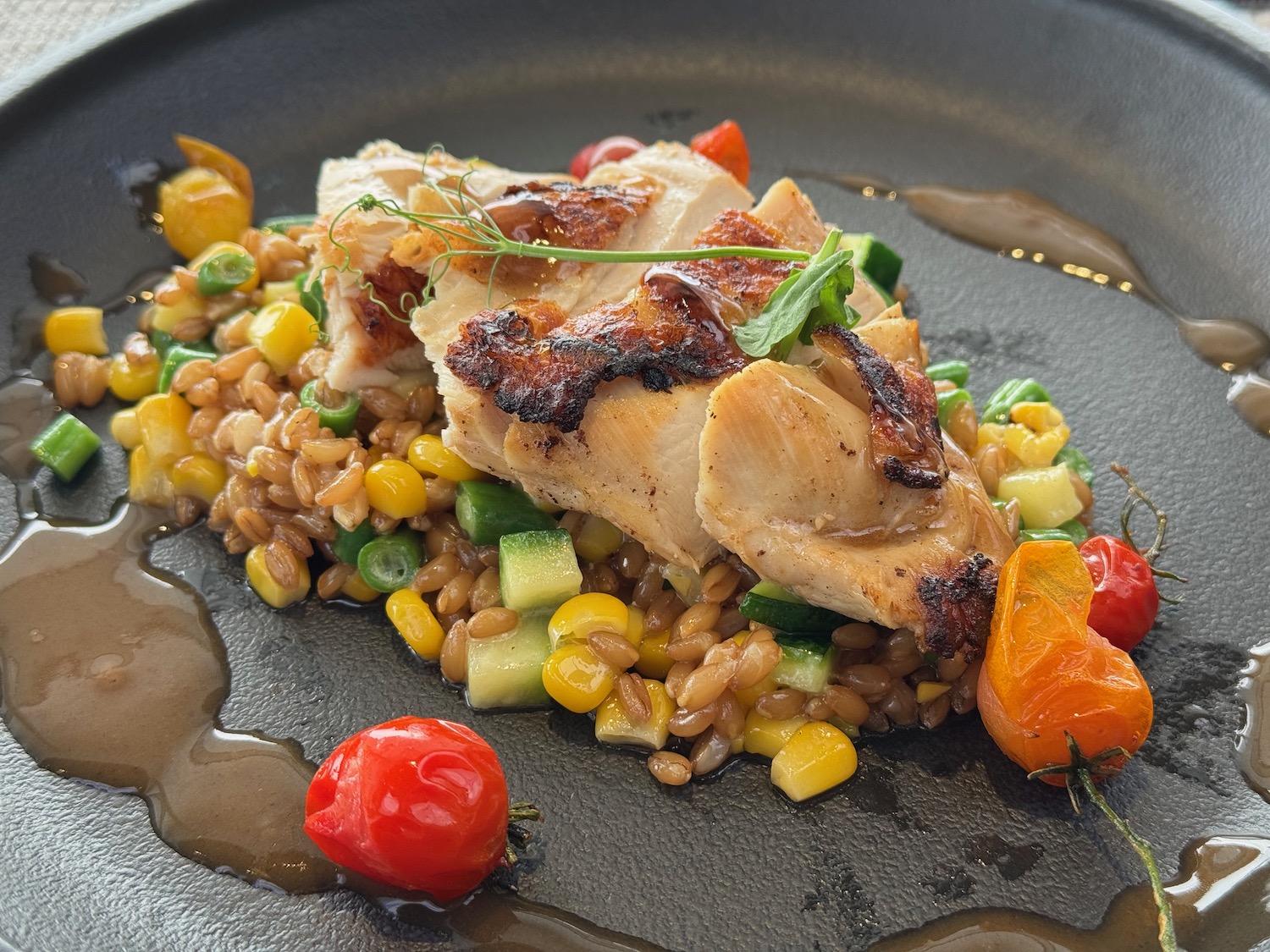 a plate of food on a plate