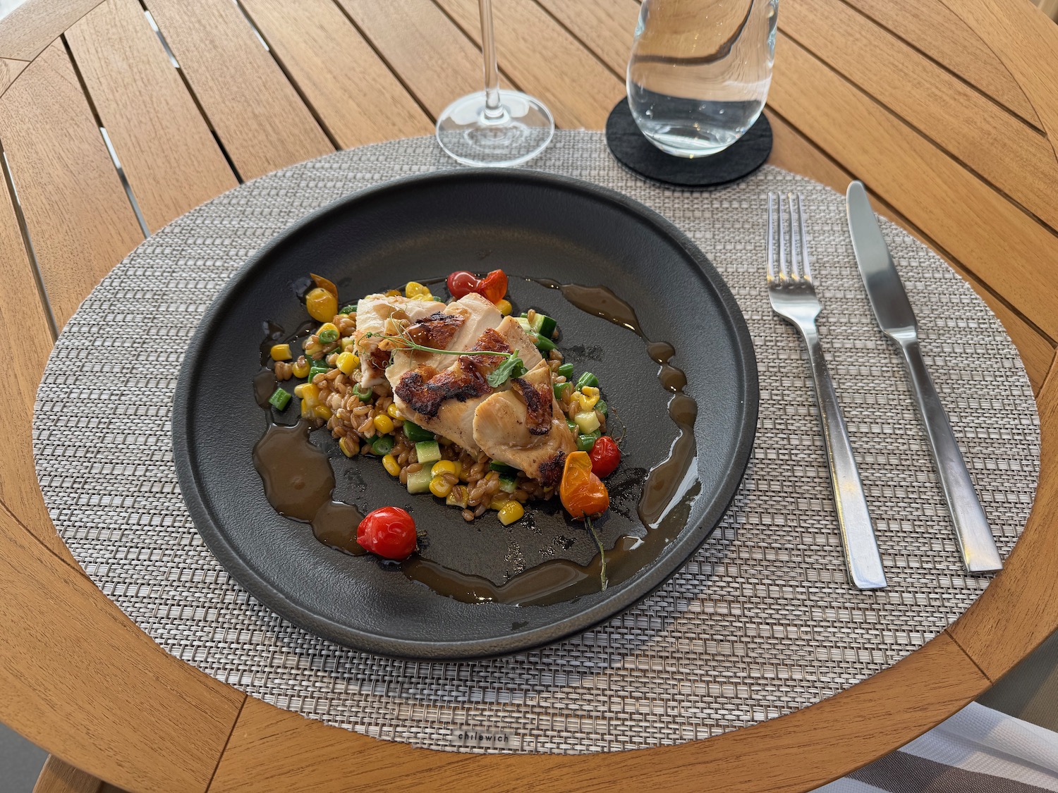 a plate of food on a table
