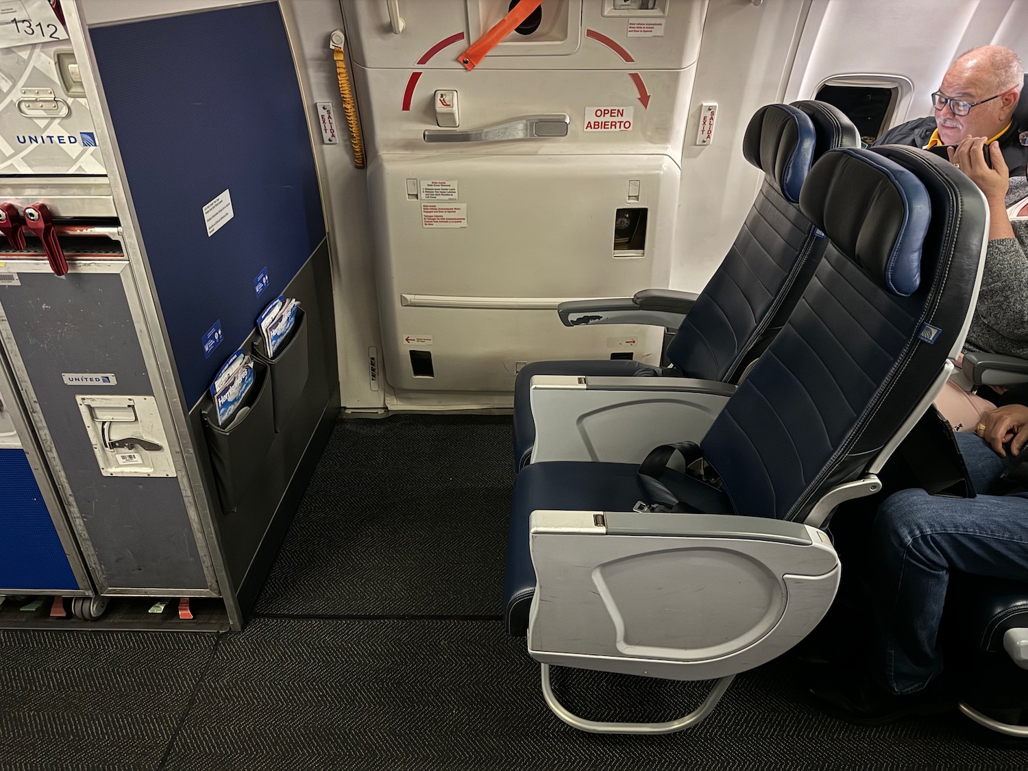 a seat in a plane