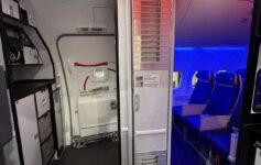 an airplane with a door open