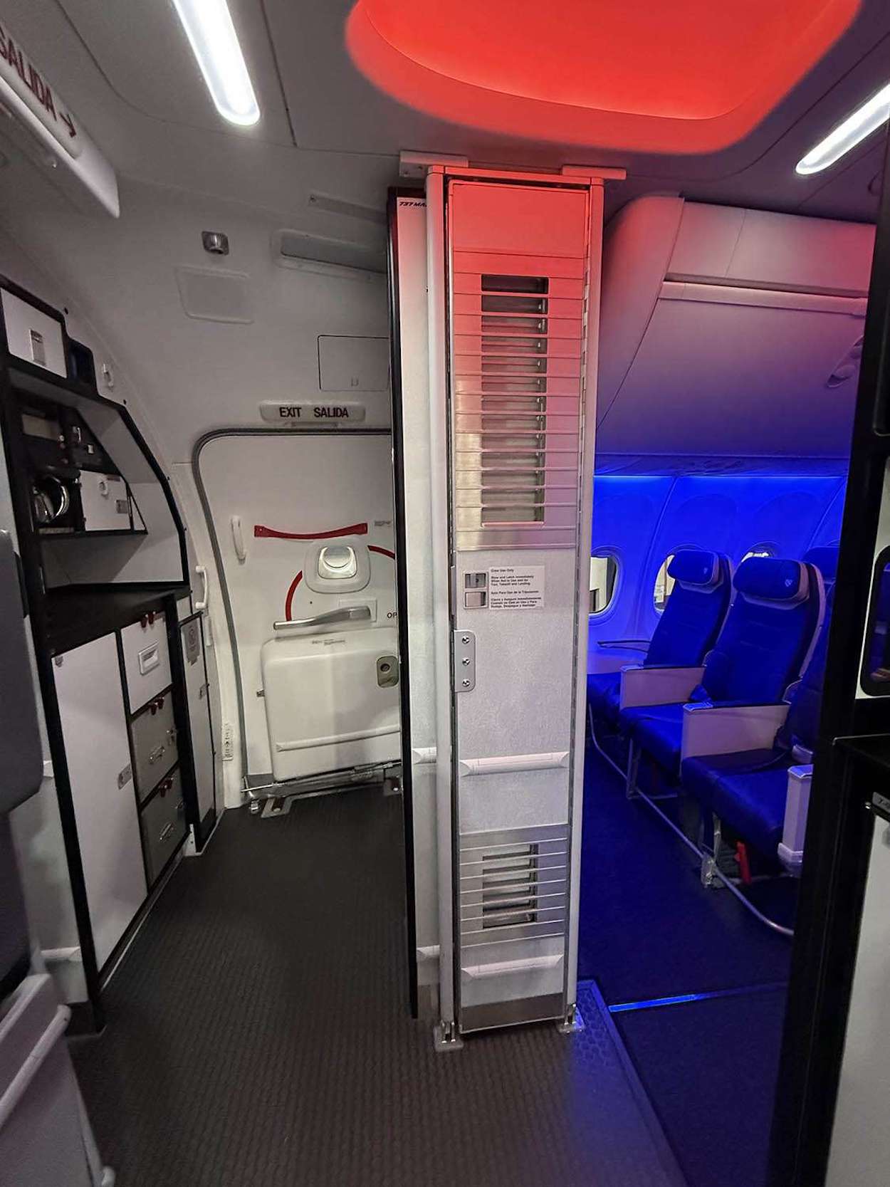 an airplane with a door open