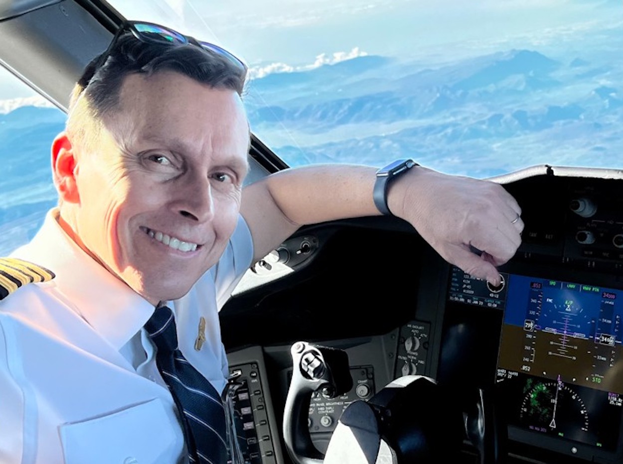 a man in a pilot's uniform