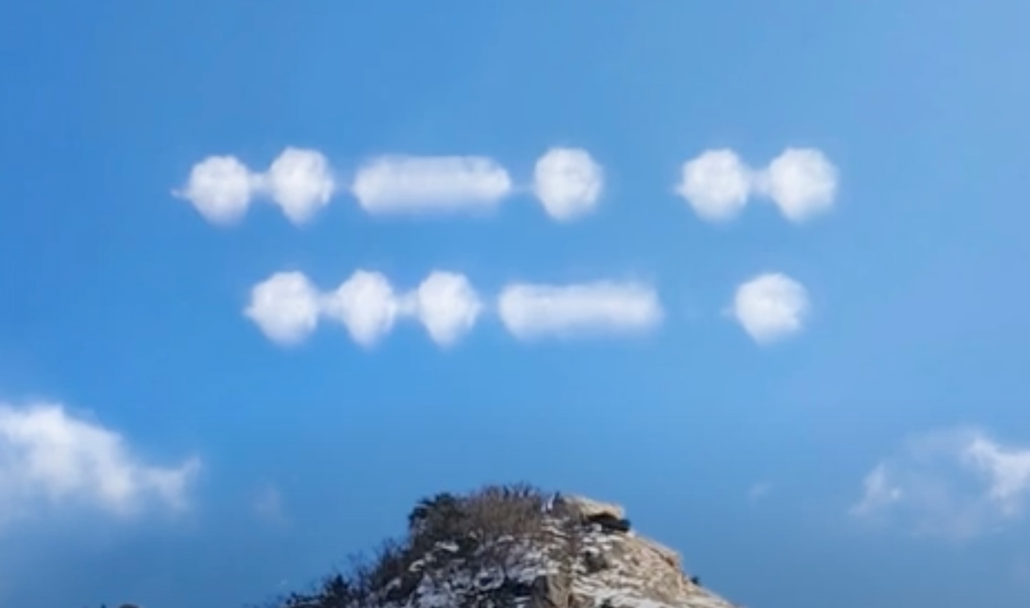 clouds in the sky with clouds