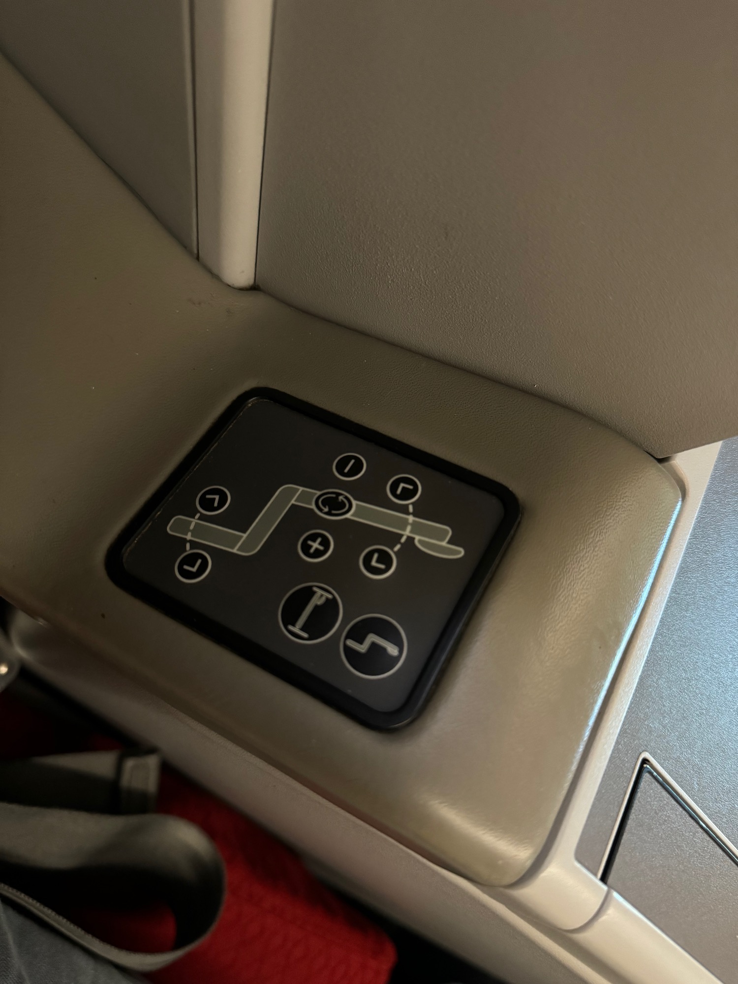 a close up of a seat