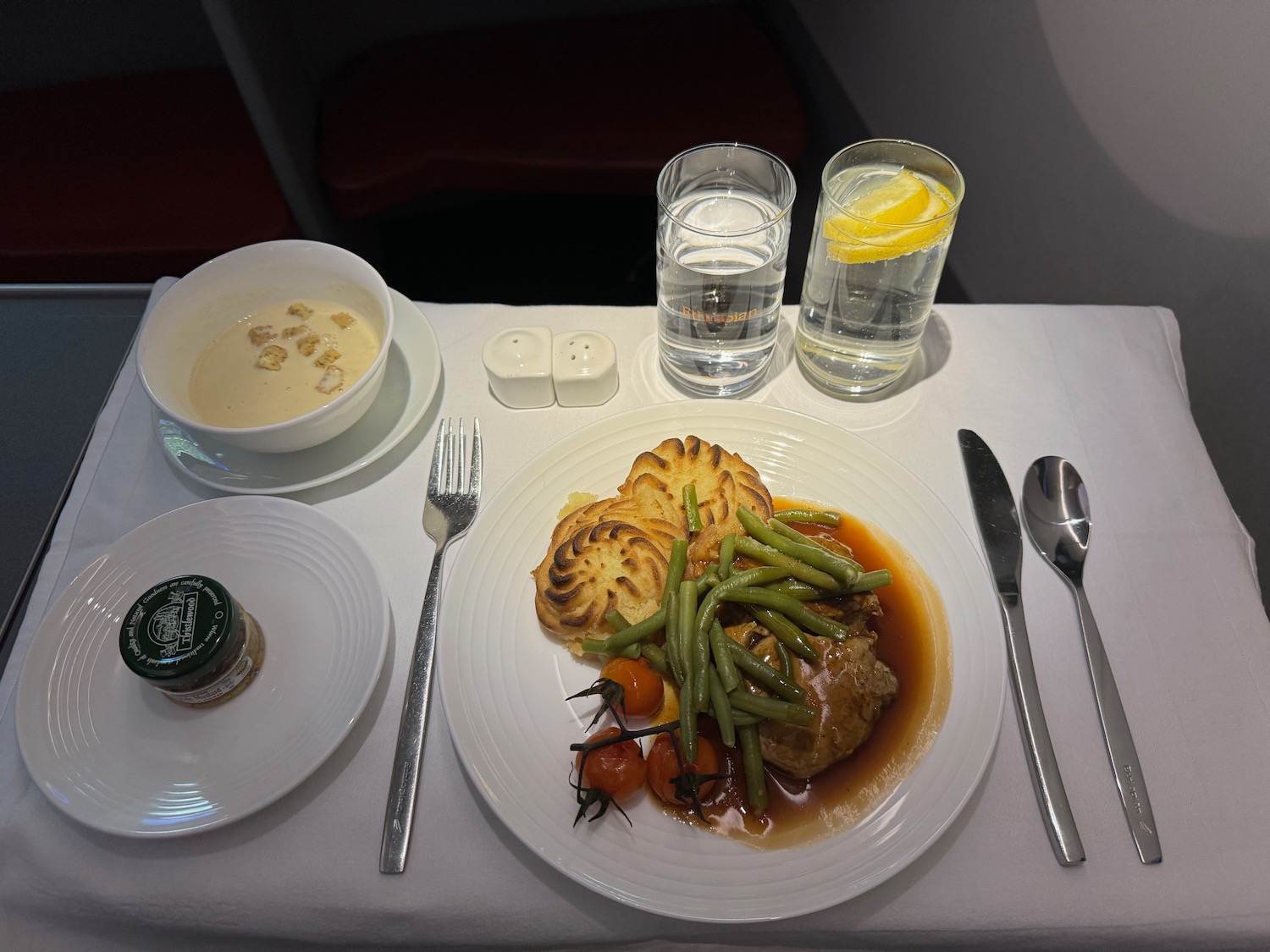 a plate of food on a table
