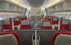 the inside of an airplane